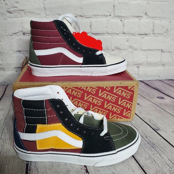 Vans Sk8-Hi Patchwork Trainers in Multi Exclusive - Size 5.5 - Picture 1 of 13